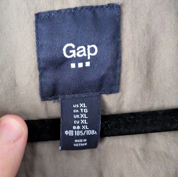 Gap Olive Green Safari Jacket XL - Picture 8 of 8